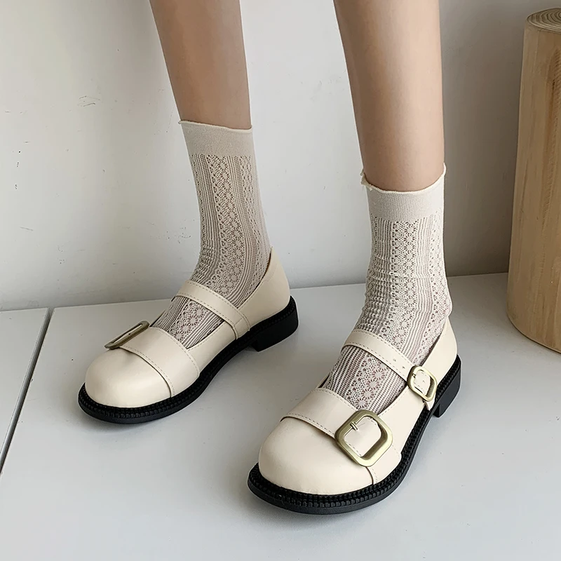 Casual Woman Shoe Round Toe Modis Female Footwear All-Match New Summer 2021 Dress PU Lace-Up Slip-On Leisure Rubber Solid Mary
Casual Woman Shoe Round Toe Modis Female Footwear All-Match New Summer 2021 Dress PU Lace-Up Slip-On Leisure Rubber Solid Mary