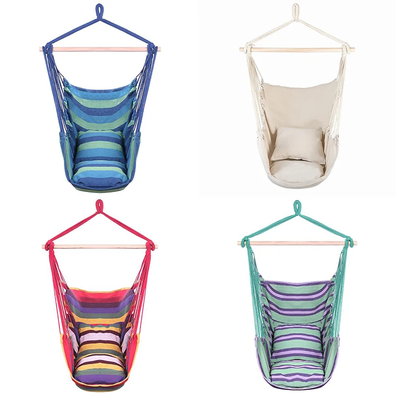 4 Color Distinctive Cotton Canvas Hanging Rope Chair with Pillows Hammock Chair Outdoor Indoor Dormitory Swing Hanging Chair
4 Color Distinctive Cotton Canvas Hanging Rope Chair with Pillows Hammock Chair Outdoor Indoor Dormitory Swing Hanging Chair