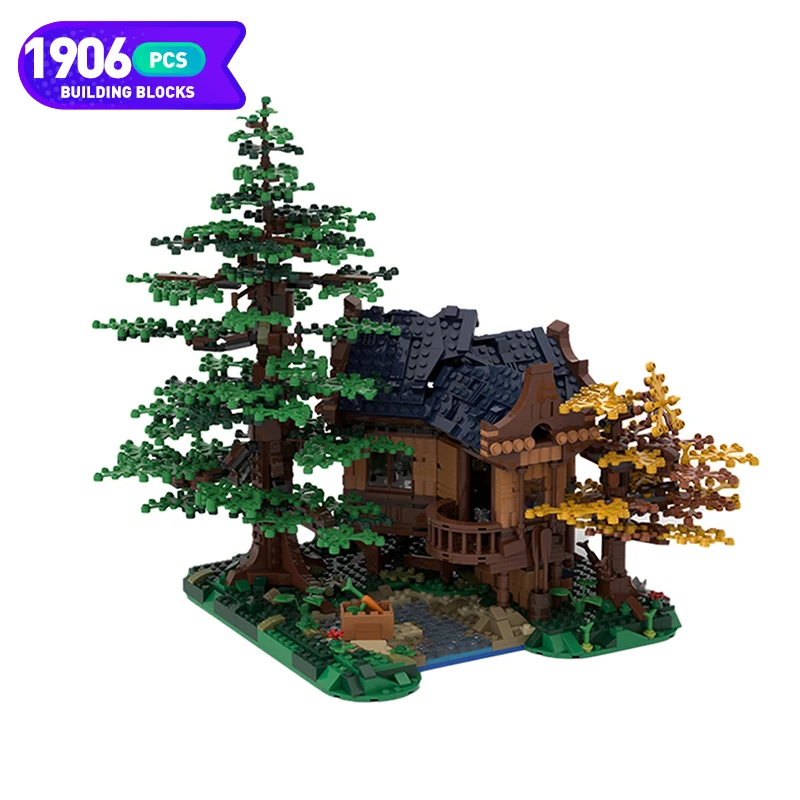 

Строительный блок Moc Forest Tree House, Игрушечная модель, креативный город, улица, вилла с видом, сборка «сделай сам», детские игрушки, подарки