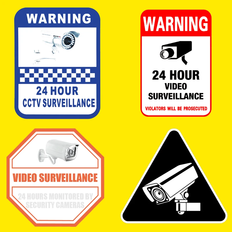 24-hour Video Surveillance Reflective Warning Sign High Quality Waterproof Car Sticker Vinyl PVC Sunscreen Decals
24-hour Video Surveillance Reflective Warning Sign High Quality Waterproof Car Sticker Vinyl PVC Sunscreen Decals
