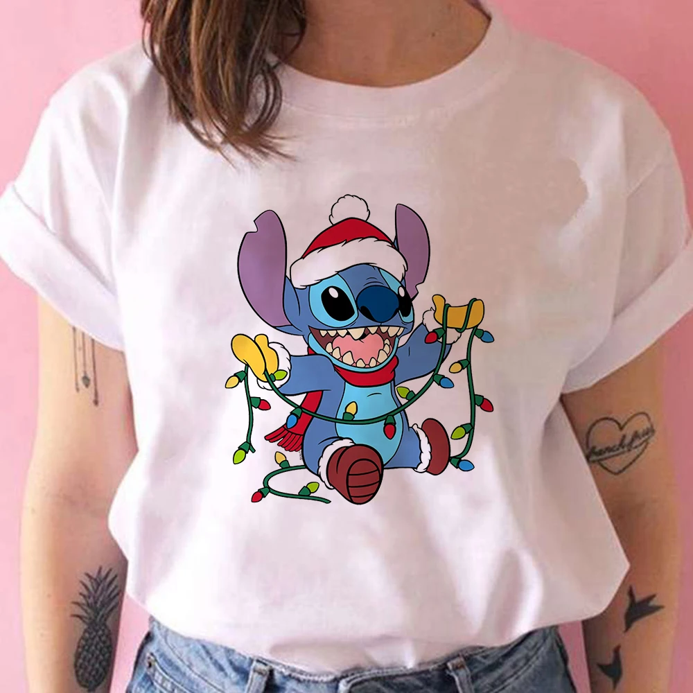 Disney Christmas Lantern Print Women T-shirt Hot Selling Short Sleeve Popular Cartoon White T-shirt Stitch Basic Tumblr Mujer
Disney Christmas Lantern Print Women T-shirt Hot Selling Short Sleeve Popular Cartoon White T-shirt Stitch Basic Tumblr Mujer