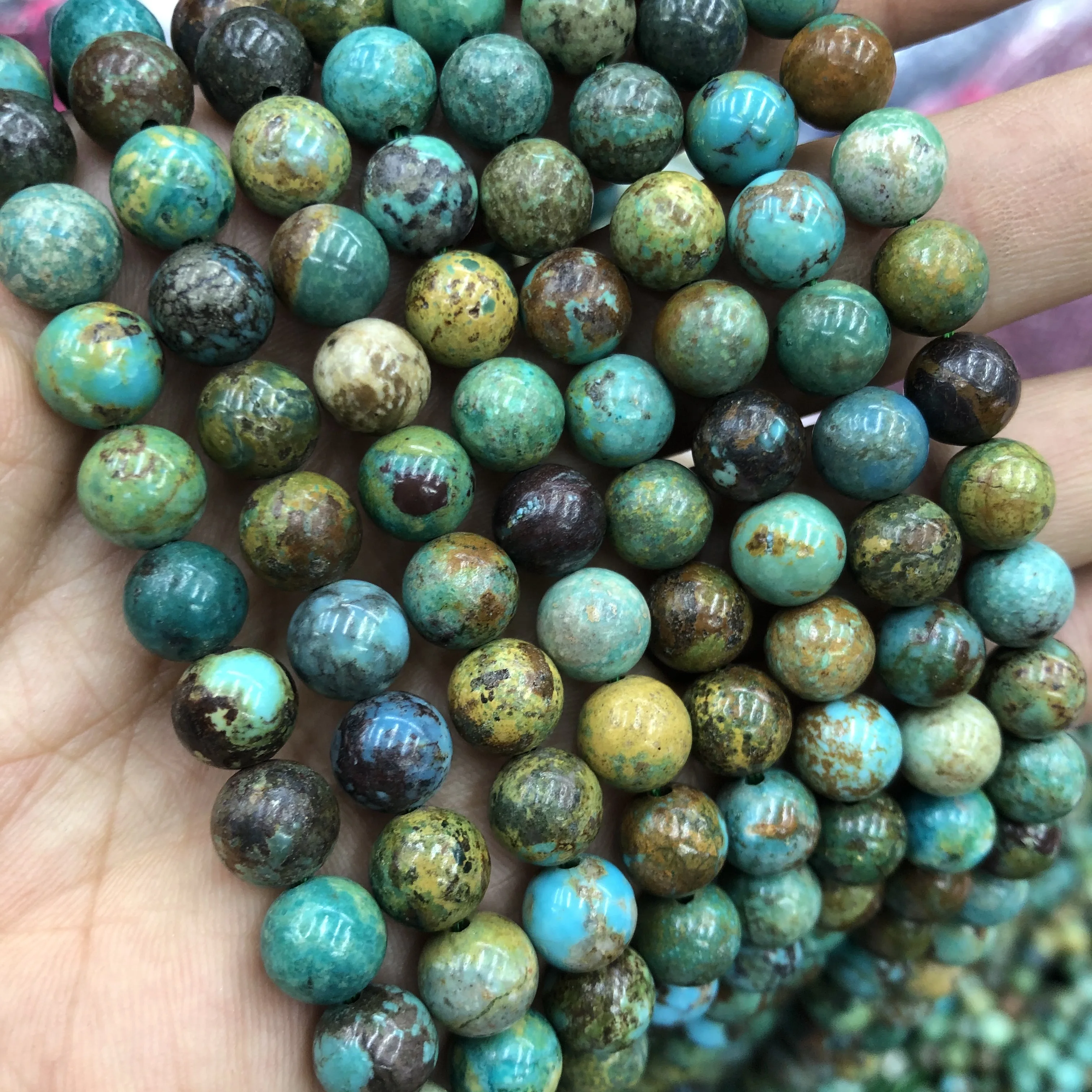 Wholesale 1string 15" Genuine Chinese Turquoise Round Beads 6mm 8mm 10mm Gem Stone Loose Beads For jewelry
Wholesale 1string 15" Genuine Chinese Turquoise Round Beads 6mm 8mm 10mm Gem Stone Loose Beads For jewelry