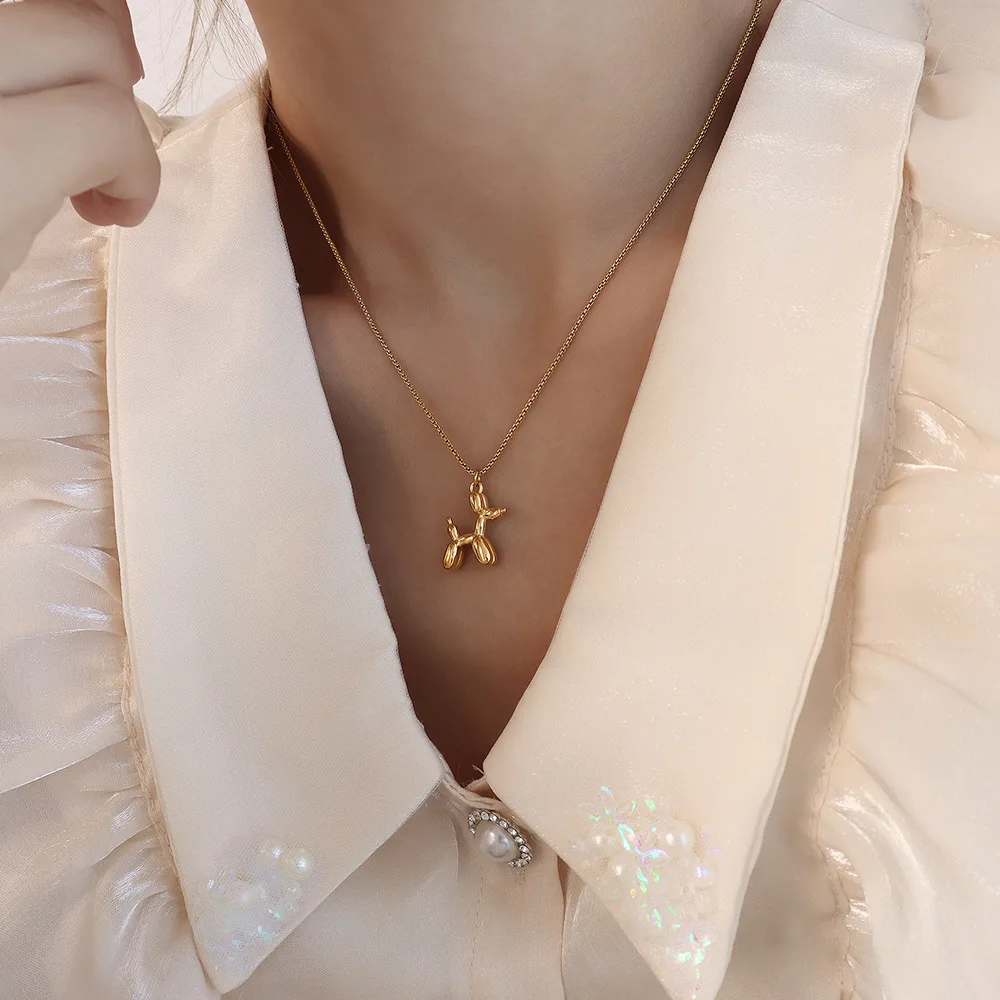 Hot Sell 316L Stainless Steel Gold Plated Cutie Dog Pendant Necklace Bracelet for Women Lady Classic Fashion Jewelry Set
Hot Sell 316L Stainless Steel Gold Plated Cutie Dog Pendant Necklace Bracelet for Women Lady Classic Fashion Jewelry Set