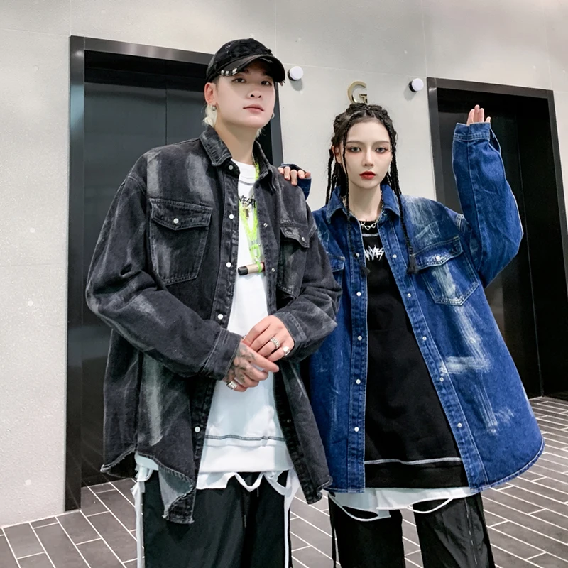 High Street Gradient Washed Jeans Men and Women Harajuku Jean Jacket Oversize Retro Solid Windbreaker Hip Hop Denim Coat
High Street Gradient Washed Jeans Men and Women Harajuku Jean Jacket Oversize Retro Solid Windbreaker Hip Hop Denim Coat