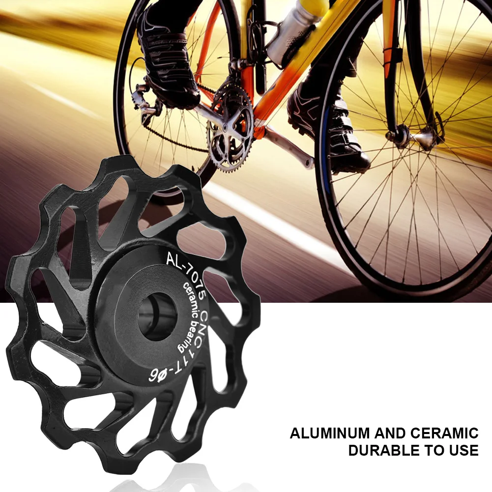 New 2pcs MTB Road Bike Ceramic Pulley 7005 Aluminum Alloy Rear Derailleur 11T 13T Guide Cycling Ceramics Bearing Jockey Wheel
New 2pcs MTB Road Bike Ceramic Pulley 7005 Aluminum Alloy Rear Derailleur 11T 13T Guide Cycling Ceramics Bearing Jockey Wheel