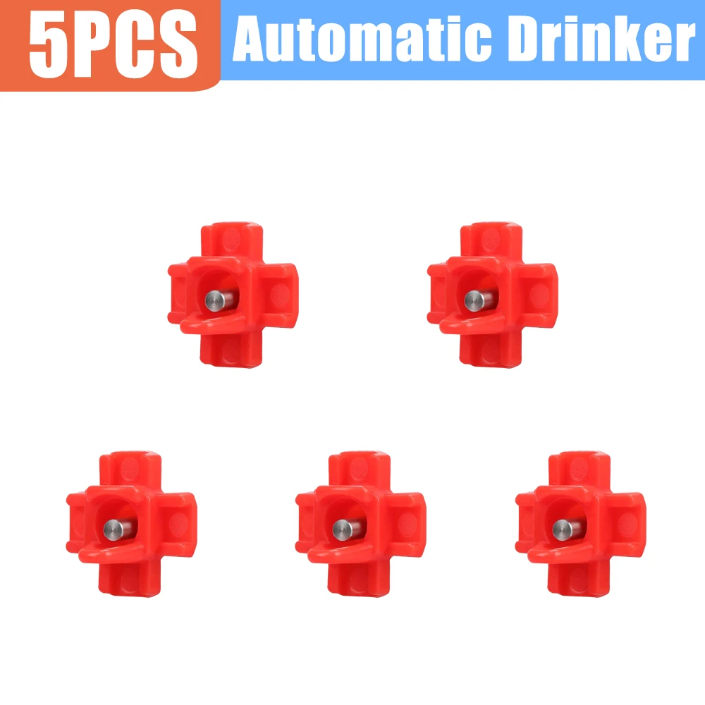 5Pcs Automatic Chicken Drinker Nipple Drinker Cross-shaped Quail Drinking Spout Pigeon Drinker 360 Degree Bucket Drinker
5Pcs Automatic Chicken Drinker Nipple Drinker Cross-shaped Quail Drinking Spout Pigeon Drinker 360 Degree Bucket Drinker