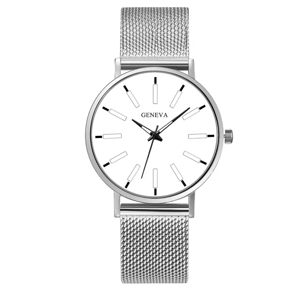 Лидирующий бренд Мужские часы Geneva Роскошные Нержавеющая сталь кварцевые для