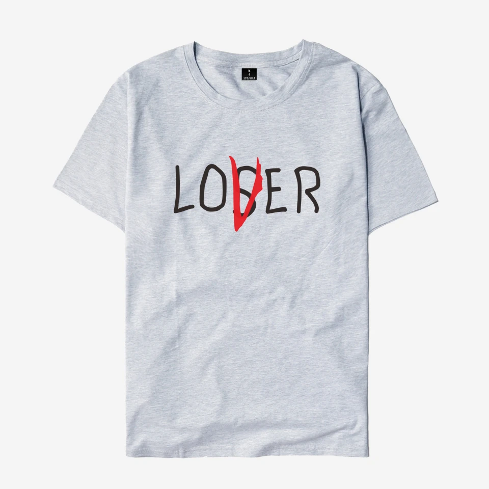ZSIIBO/Новинка Клубная футболка с надписью Movie It Loser для мужчин и женщин повседневная