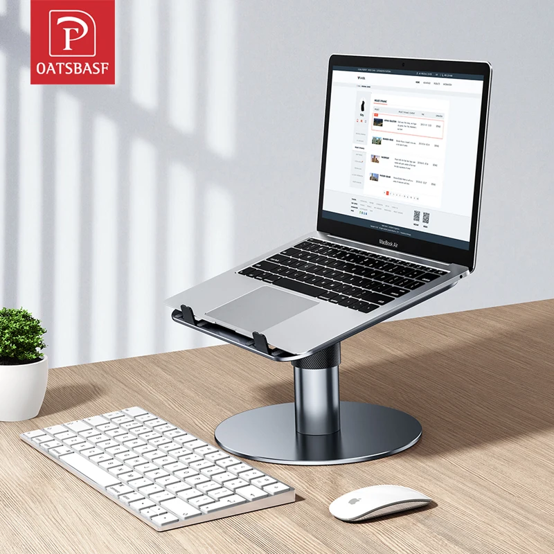 Oatsbasf Adjustable Laptop Stand Aluminum Desktop Laptop Holder Cooling Riser Stand For Notebook Macbook Pro Air iPad DELL HP
Oatsbasf Adjustable Laptop Stand Aluminum Desktop Laptop Holder Cooling Riser Stand For Notebook Macbook Pro Air iPad DELL HP