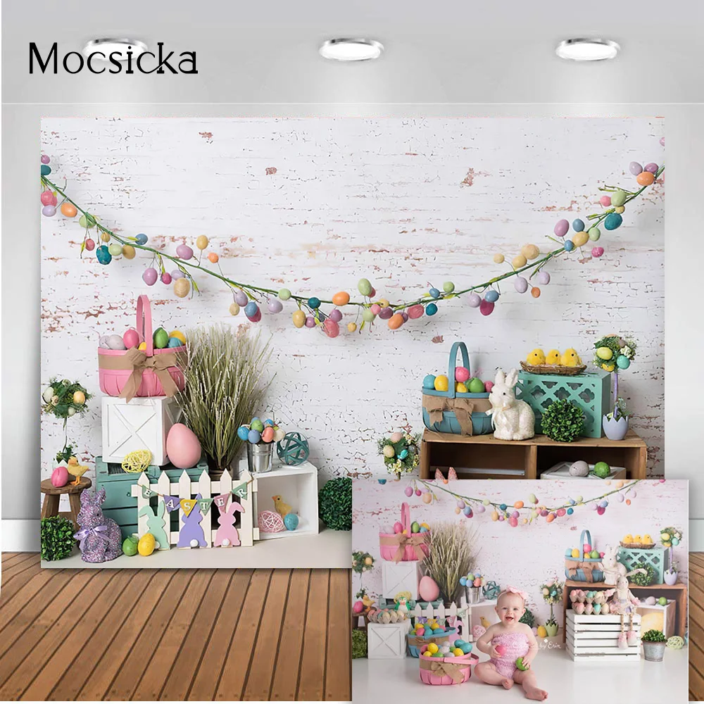 Easter Egg Backdrop White Brick Wall Newborn Kids Baby Shower Portrait Photo Booth Background Rabbit Cake Cmash Birthday Props
Easter Egg Backdrop White Brick Wall Newborn Kids Baby Shower Portrait Photo Booth Background Rabbit Cake Cmash Birthday Props
