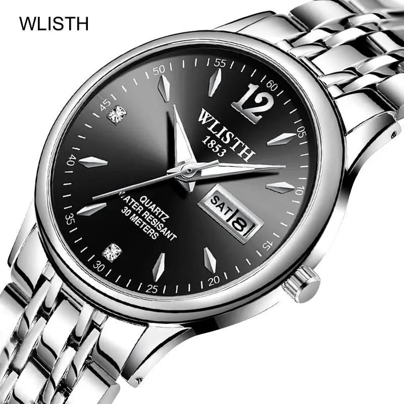 

WLISTH мужские часы Топ бренд класса люкс Бизнес водонепроницаемые часы Reloj Hombre парные часы модные спортивные часы Relogio Masculino