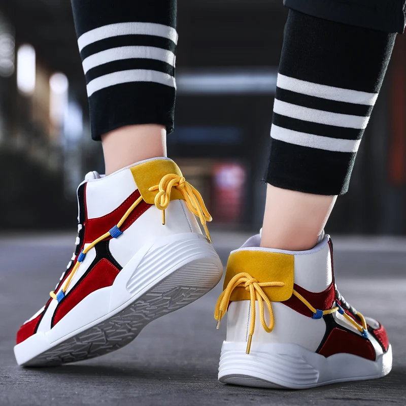 Men Flat Shoes Casual High Top Sneakers Breathable Leather Shoes Men Footwear Walking Shoes Tenis Masculino Adulto
Men Flat Shoes Casual High Top Sneakers Breathable Leather Shoes Men Footwear Walking Shoes Tenis Masculino Adulto