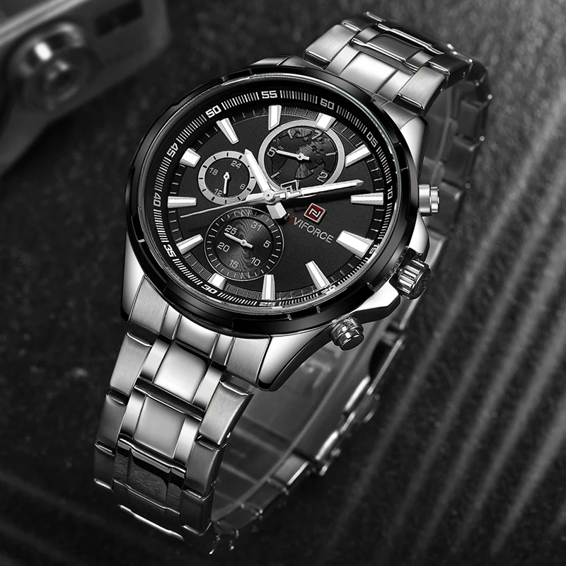 NAVIFORCE 2021New Men's Watch Fashion Casual Full Steel Quartz Wristwatches Army Military& Sport Luminous Clock Male Sport Watch
NAVIFORCE 2021New Men's Watch Fashion Casual Full Steel Quartz Wristwatches Army Military& Sport Luminous Clock Male Sport Watch