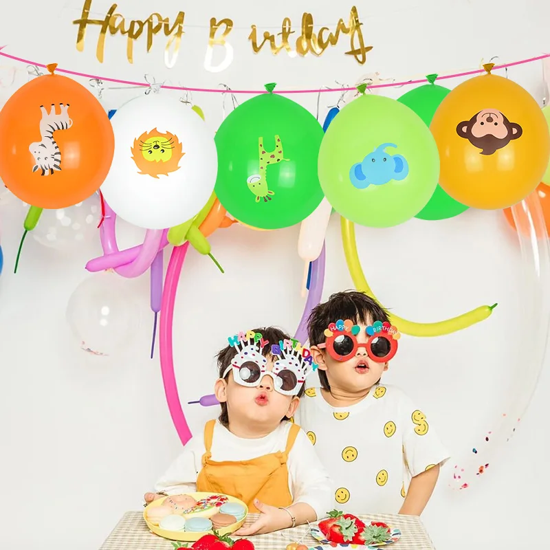 10pcs Cartoon Animal Latex Balloon Forest Party Lion Elephant Zebra Print Balloons Children's Birthday Party Decoration Supplies
10pcs Cartoon Animal Latex Balloon Forest Party Lion Elephant Zebra Print Balloons Children's Birthday Party Decoration Supplies