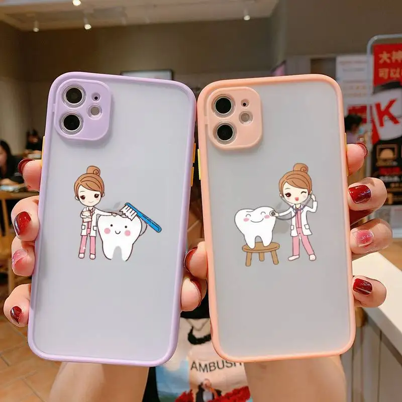 Dentist Teeth Tooth Bumper Phone Case For iphone12 11 Pro Max X XS Max XR 7 8 Plus 12mini Translucent Matte Shockproof Cover
Dentist Teeth Tooth Bumper Phone Case For iphone12 11 Pro Max X XS Max XR 7 8 Plus 12mini Translucent Matte Shockproof Cover