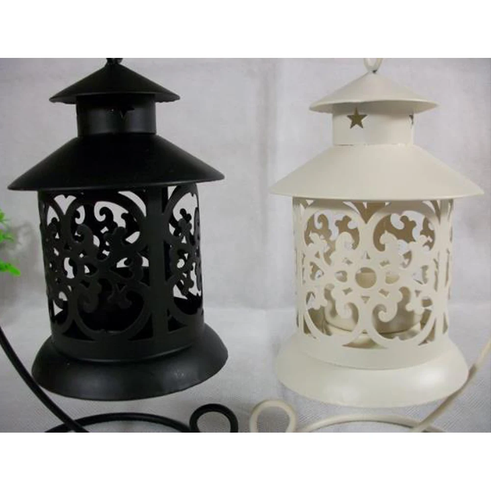 European hollow iron candlestick Retro wedding home creative crafts decoration birthday gifts