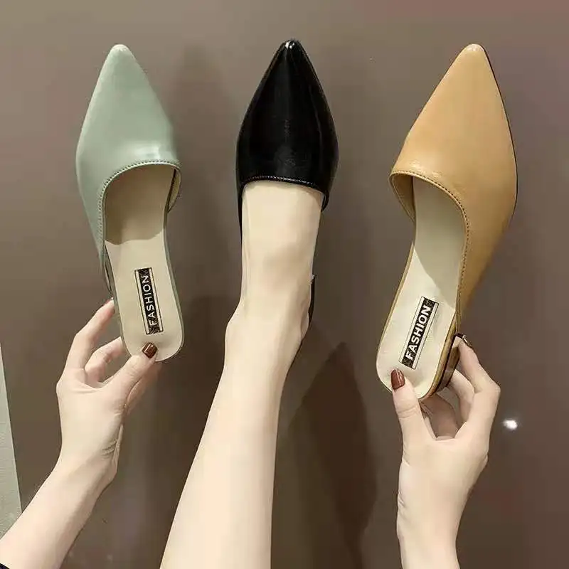 Sexy Womens Summer Pointed Toe Slippers Slip On Ladies Elegant Office Mules Low Heel PU Leather Pumps Casual Slides Female Shoes
Sexy Womens Summer Pointed Toe Slippers Slip On Ladies Elegant Office Mules Low Heel PU Leather Pumps Casual Slides Female Shoes