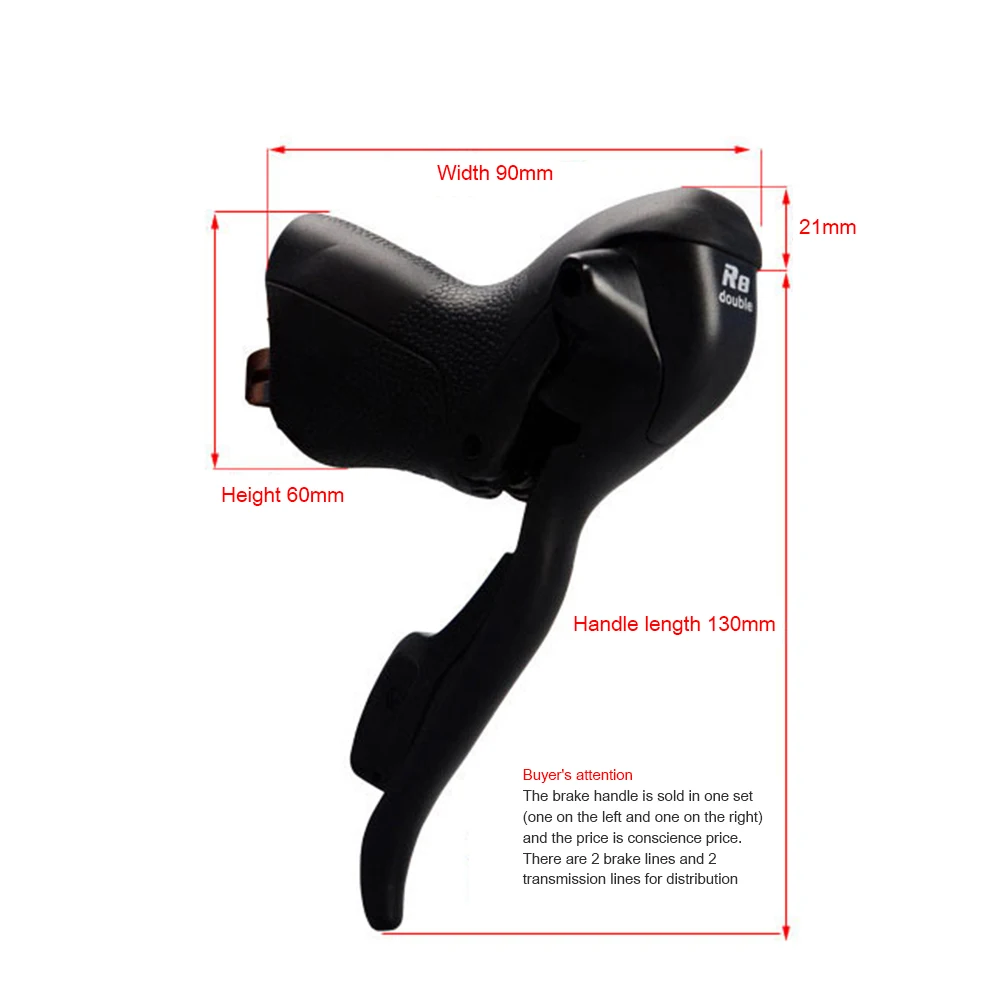 Road Bike Shifters Bicycle Shifter Brake Lever Set with Shift Brake Cable Wires 2X7 /3X7 /2X9 /3X9 Speed Lever Brake Bicycle
Road Bike Shifters Bicycle Shifter Brake Lever Set with Shift Brake Cable Wires 2X7 /3X7 /2X9 /3X9 Speed Lever Brake Bicycle