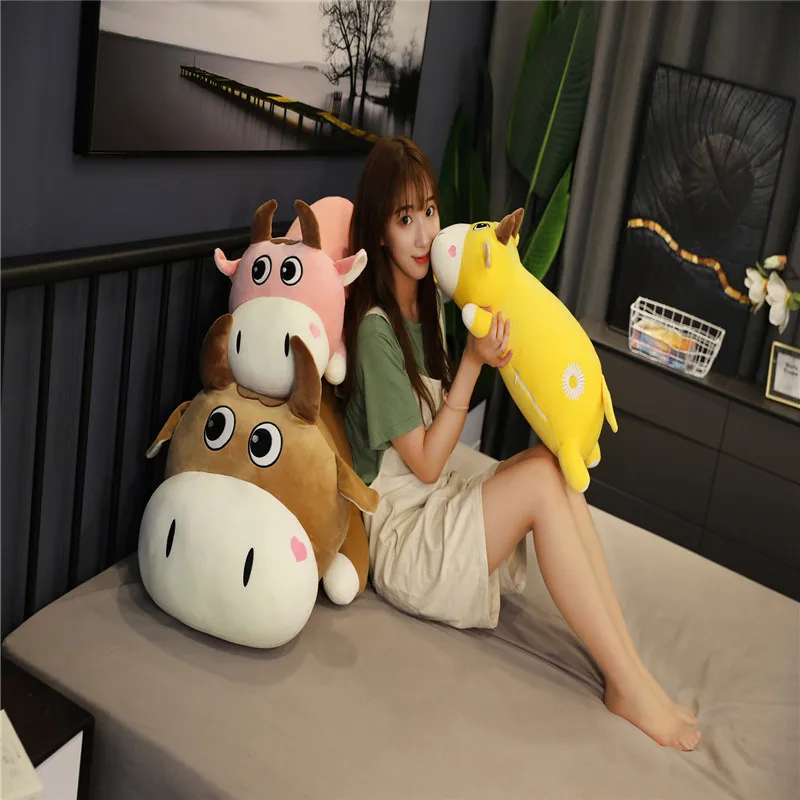 60-100CMLong Cute Lying Cow Pillow Plush Toys Girl Sleeping Pillow Cartoon Soft Zodiac Cattle Plush Doll Baby Kid Birthday Gift
60-100CMLong Cute Lying Cow Pillow Plush Toys Girl Sleeping Pillow Cartoon Soft Zodiac Cattle Plush Doll Baby Kid Birthday Gift