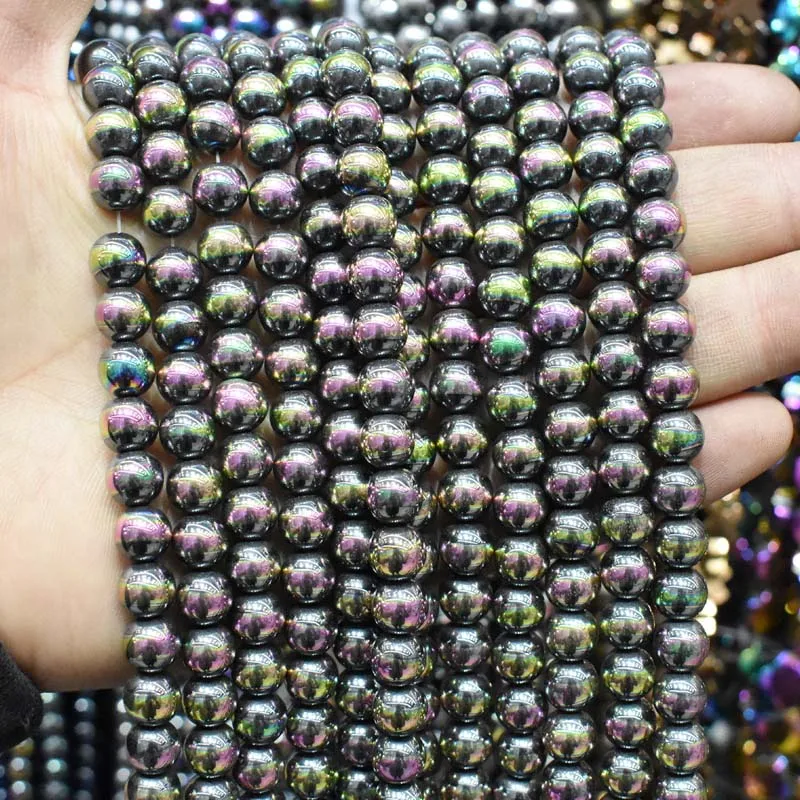 Pick Size Natural Stone Hematite Beads Round Loose Beads For Jewelry Making Semi Plating Color 6mm 8mm DIY Necklace Bracelet
Pick Size Natural Stone Hematite Beads Round Loose Beads For Jewelry Making Semi Plating Color 6mm 8mm DIY Necklace Bracelet