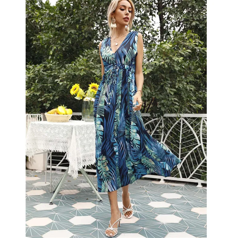 Leosoxs New Summer Bohemia Women's Dress 2021 Fashion Casual Print Sexy Deep V Neck Sleeveless Empire Bandage Loose Ladies Dress
Leosoxs New Summer Bohemia Women's Dress 2021 Fashion Casual Print Sexy Deep V Neck Sleeveless Empire Bandage Loose Ladies Dress