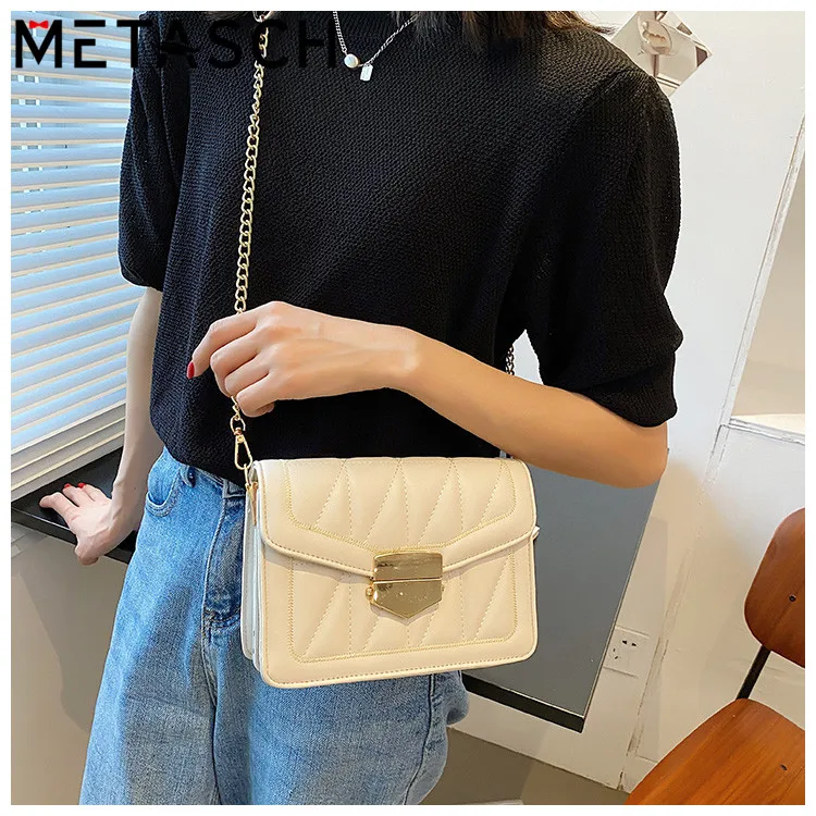 METASCH 2021 S/S New Fashion Knitted Chain PU Square Bag Shoulder Messenger Bag Crossbody Bags Women Handbag All Flap Ins
METASCH 2021 S/S New Fashion Knitted Chain PU Square Bag Shoulder Messenger Bag Crossbody Bags Women Handbag All Flap Ins