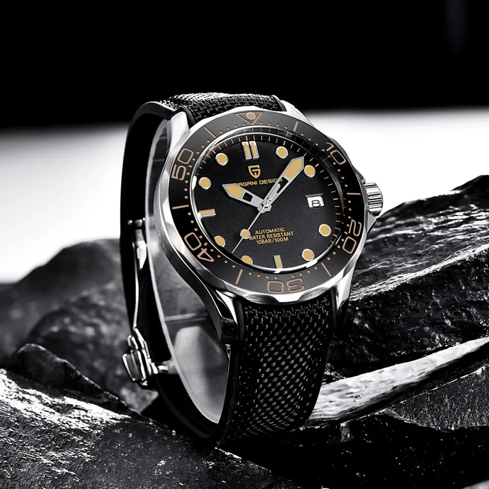 PAGANI DESIGN New Fashion Brand Silicone Men's Automatic Watches Top 007 Commander Men Mechanical Wristwatch Japan NH35A Watches 
PAGANI DESIGN New Fashion Brand Silicone Men's Automatic Watches Top 007 Commander Men Mechanical Wristwatch Japan NH35A Watches