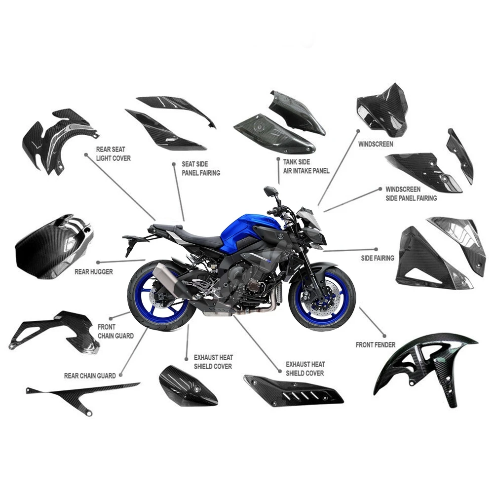 Pre-Preg Carbon Fiber Front Rear Fender Hugger Tank Side Air Intake Panel Windscreen Side Fairing For Yamaha MT10 2016-2017
Pre-Preg Carbon Fiber Front Rear Fender Hugger Tank Side Air Intake Panel Windscreen Side Fairing For Yamaha MT10 2016-2017