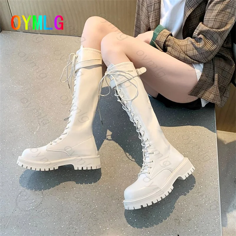 Long tube but knee boots women's autumn winter 2021 new platform platform lace-up middle tube Martin boots casual knight boots
Long tube but knee boots women's autumn winter 2021 new platform platform lace-up middle tube Martin boots casual knight boots
