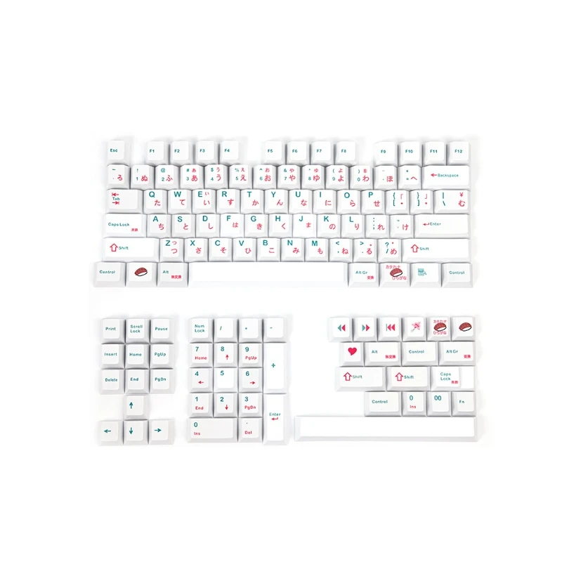121Keys PBT Keycap Cherry Profile DYE-SUB Sushi for cherry MX Switch 1.75U 2U Shift 7U Spacebar Mechanical Keyboard HCCY
121Keys PBT Keycap Cherry Profile DYE-SUB Sushi for cherry MX Switch 1.75U 2U Shift 7U Spacebar Mechanical Keyboard HCCY
