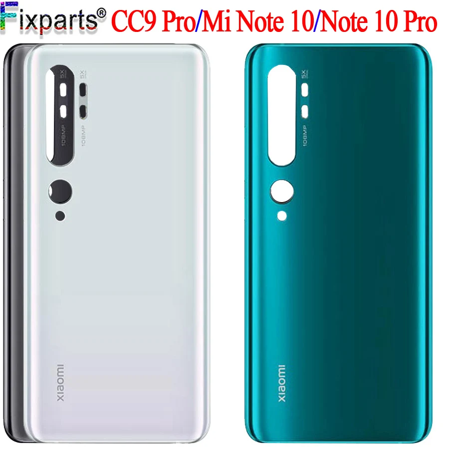 100% новый чехол для аккумулятора xiaomi mi note 10 pro Задняя стеклянная крышка корпус