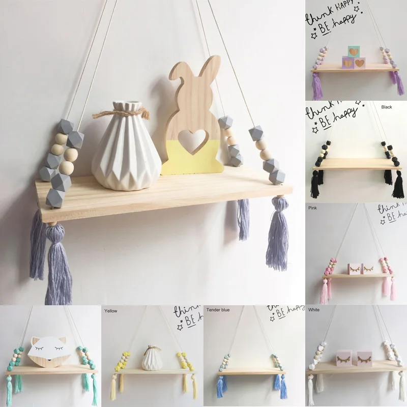 Wall Clapboard Decoration Children Room Kids Clothing Store Display Stand Nordic Style Colorful Beads Tassel Wooden Wall Shelf
Wall Clapboard Decoration Children Room Kids Clothing Store Display Stand Nordic Style Colorful Beads Tassel Wooden Wall Shelf