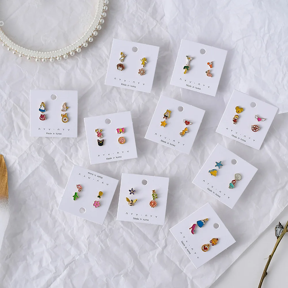Simple Girl Earrings Cute Cartoon Rabbit Princess Cat Asymmetry Stud Earrings for Women Fashion Jewelry Accessories
Simple Girl Earrings Cute Cartoon Rabbit Princess Cat Asymmetry Stud Earrings for Women Fashion Jewelry Accessories