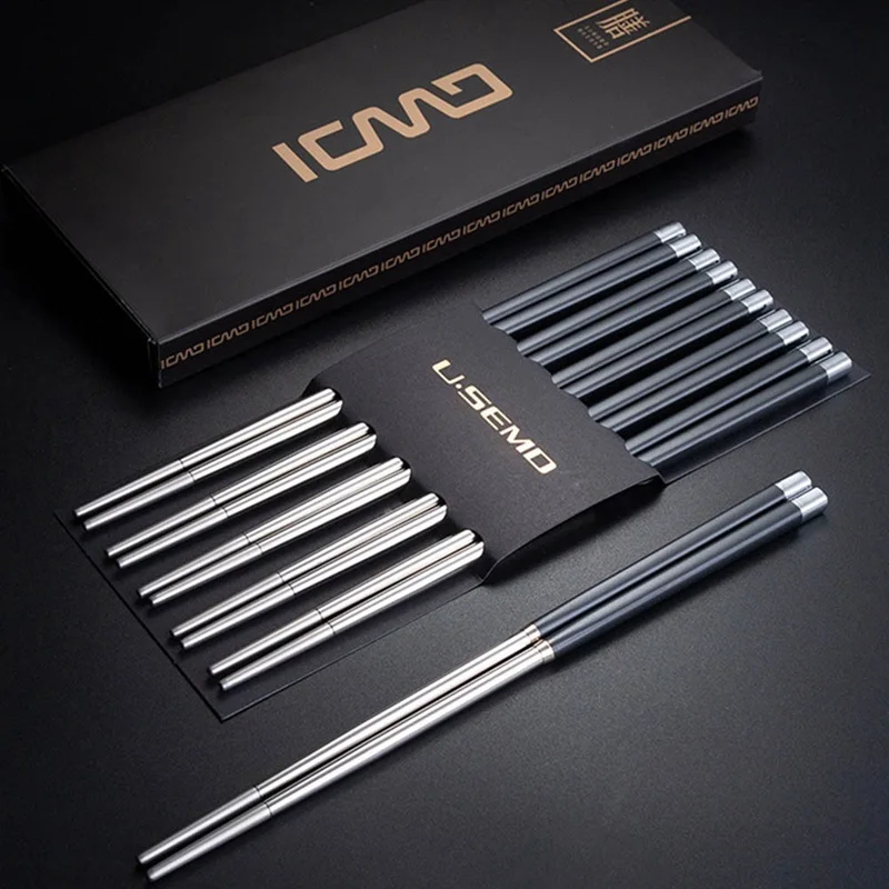 1 Pairs High Quality Non-slip Japanese Chopsticks 304 Stainless Steel Reusable Travel Chop Sticks China Tableware Gift
1 Pairs High Quality Non-slip Japanese Chopsticks 304 Stainless Steel Reusable Travel Chop Sticks China Tableware Gift