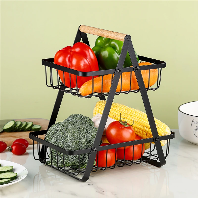 2-Tier Metal Fruit Basket Portable Kitchen Storage Countertop Shelf Rack for fruits Vegetables Household Toiletries
2-Tier Metal Fruit Basket Portable Kitchen Storage Countertop Shelf Rack for fruits Vegetables Household Toiletries