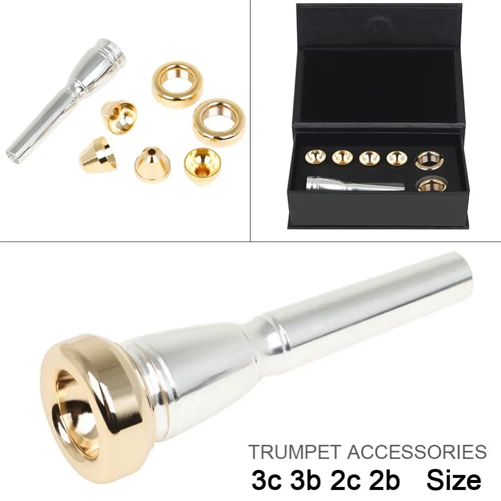 Durable Trumpet Mouthpiece Set 3c 3b 2c 2b Trumpet Mouth Gold Plated Brass with Box Fit for Bach
Durable Trumpet Mouthpiece Set 3c 3b 2c 2b Trumpet Mouth Gold Plated Brass with Box Fit for Bach