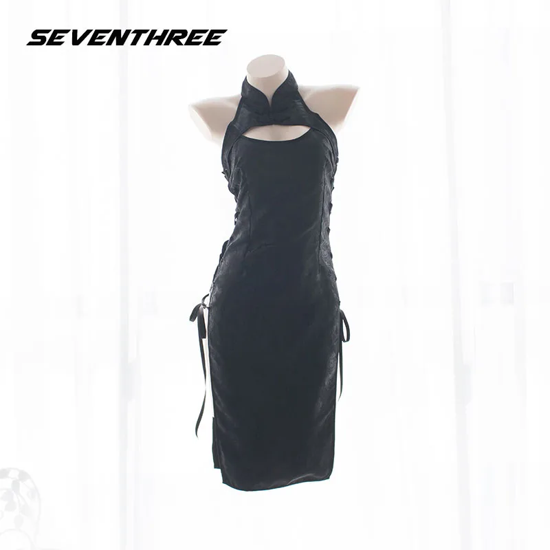 High Split Bandage Long Dress Qipao Sexy Lingerie Cheongsam Rose Jacquard Uniform Women Party Dress Hollow Out Nightclub Costume
High Split Bandage Long Dress Qipao Sexy Lingerie Cheongsam Rose Jacquard Uniform Women Party Dress Hollow Out Nightclub Costume