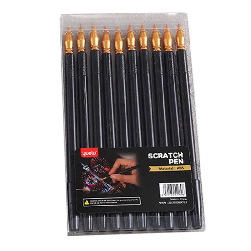 10 Pcs Scratch Painting Pen Multifunction Portable Stylus Art Paint Coloring Pens Sharp Flat Two-head Dual-use Acraping Brush
10 Pcs Scratch Painting Pen Multifunction Portable Stylus Art Paint Coloring Pens Sharp Flat Two-head Dual-use Acraping Brush