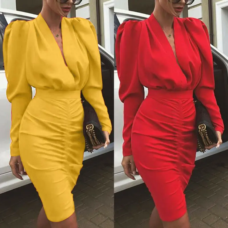 Goocheer Plus Size 3 Colors Women V Neck Wrap Long Dress Lady Bodycon Evening Cocktail Sexy Party Dress
Goocheer Plus Size 3 Colors Women V Neck Wrap Long Dress Lady Bodycon Evening Cocktail Sexy Party Dress