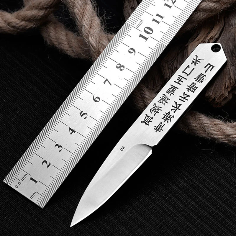 Fixed Blade Knife D2 steel small straight knife carving Chinese poetry decoration Outdoor camping self defense EDC Tool
Fixed Blade Knife D2 steel small straight knife carving Chinese poetry decoration Outdoor camping self defense EDC Tool
