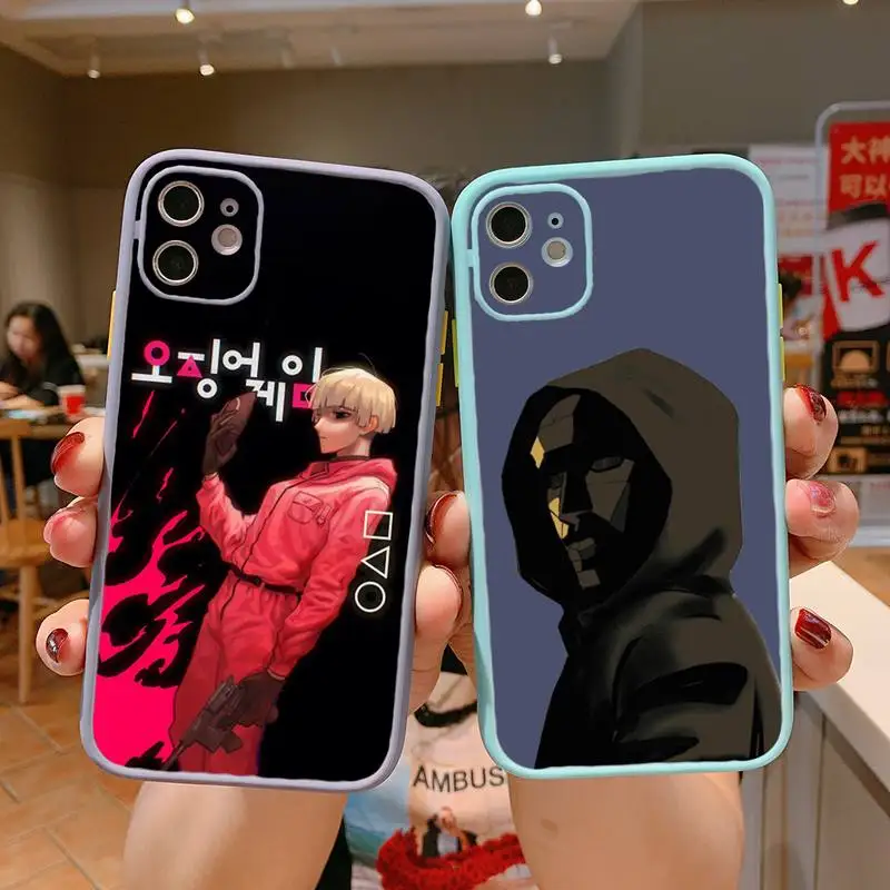 Squid Game TV Phone Case For iPhone 13 12 11 Mini Pro XR XS Max 7 8 Plus X Matte transparent blue Back Cover 
Squid Game TV Phone Case For iPhone 13 12 11 Mini Pro XR XS Max 7 8 Plus X Matte transparent blue Back Cover