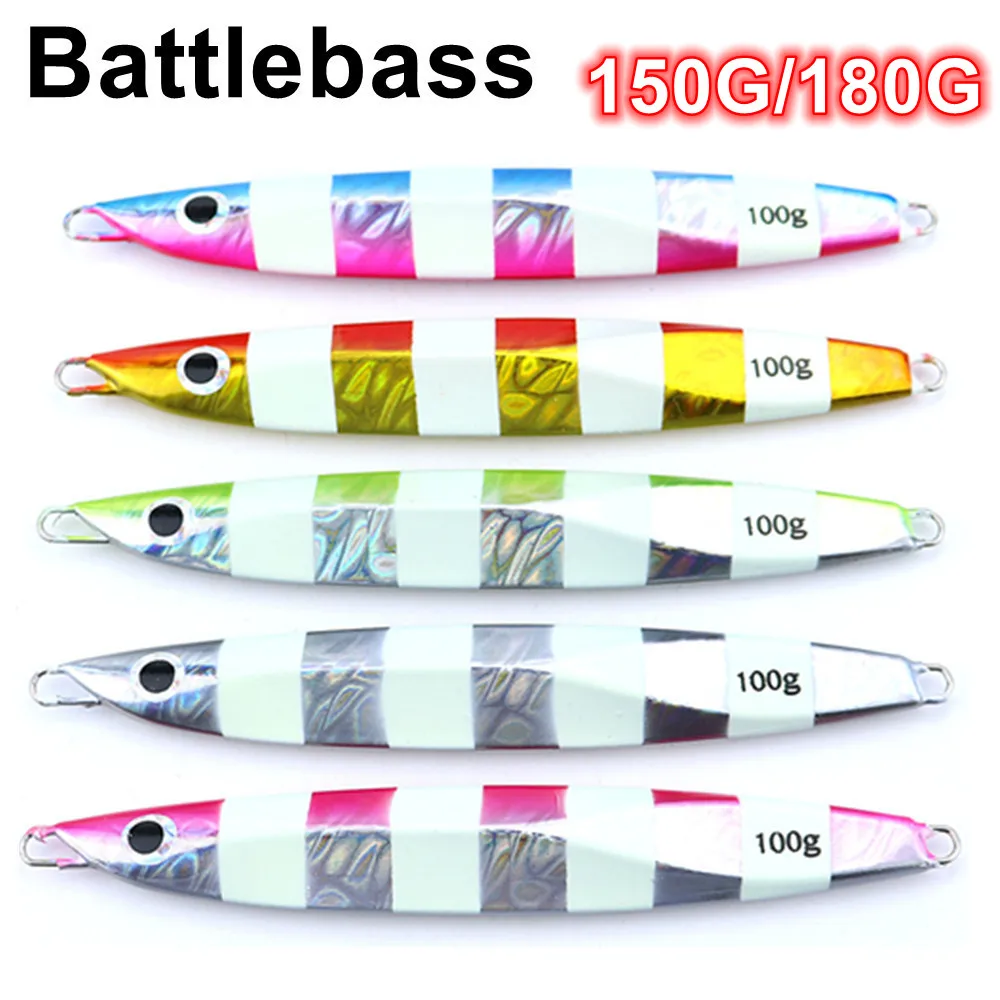 BATTLBASS 2021 1pc NEW Slow Jigging Lure 150g 180g Lead Luminous Lure Hard Fishing Jigging Tackle Sea Fishing Bait
BATTLBASS 2021 1pc NEW Slow Jigging Lure 150g 180g Lead Luminous Lure Hard Fishing Jigging Tackle Sea Fishing Bait