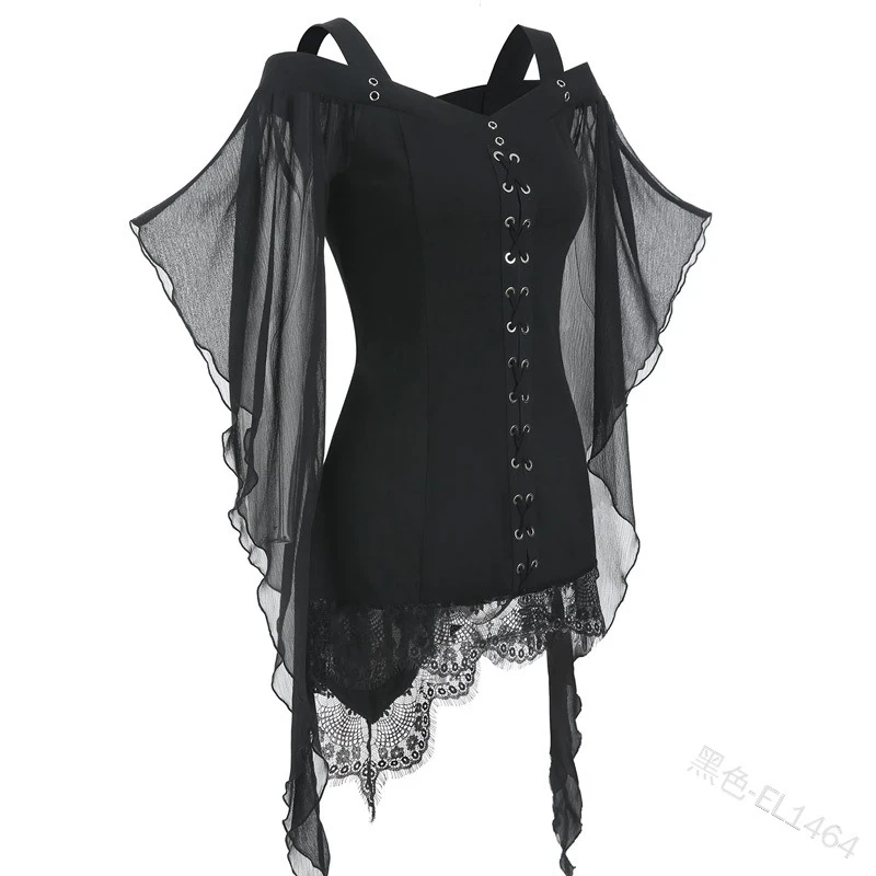 Medieval Women's Cosplay Knight Victorian Retro Steampunk Gothic Big Swing Sleeve Irregular Lace Blouse Chiffon Shirt Halloween
Medieval Women's Cosplay Knight Victorian Retro Steampunk Gothic Big Swing Sleeve Irregular Lace Blouse Chiffon Shirt Halloween