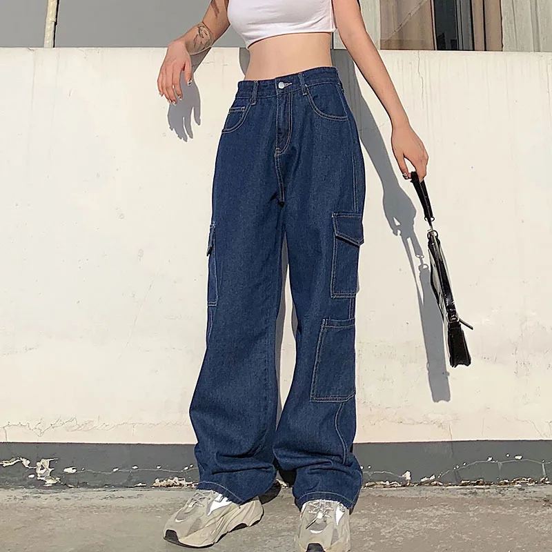Women's Straight Leg Jeans High Waist Wide-Leg Jeans Side Pocket Vintage Baggy Denim Pants Streetwear
Women's Straight Leg Jeans High Waist Wide-Leg Jeans Side Pocket Vintage Baggy Denim Pants Streetwear