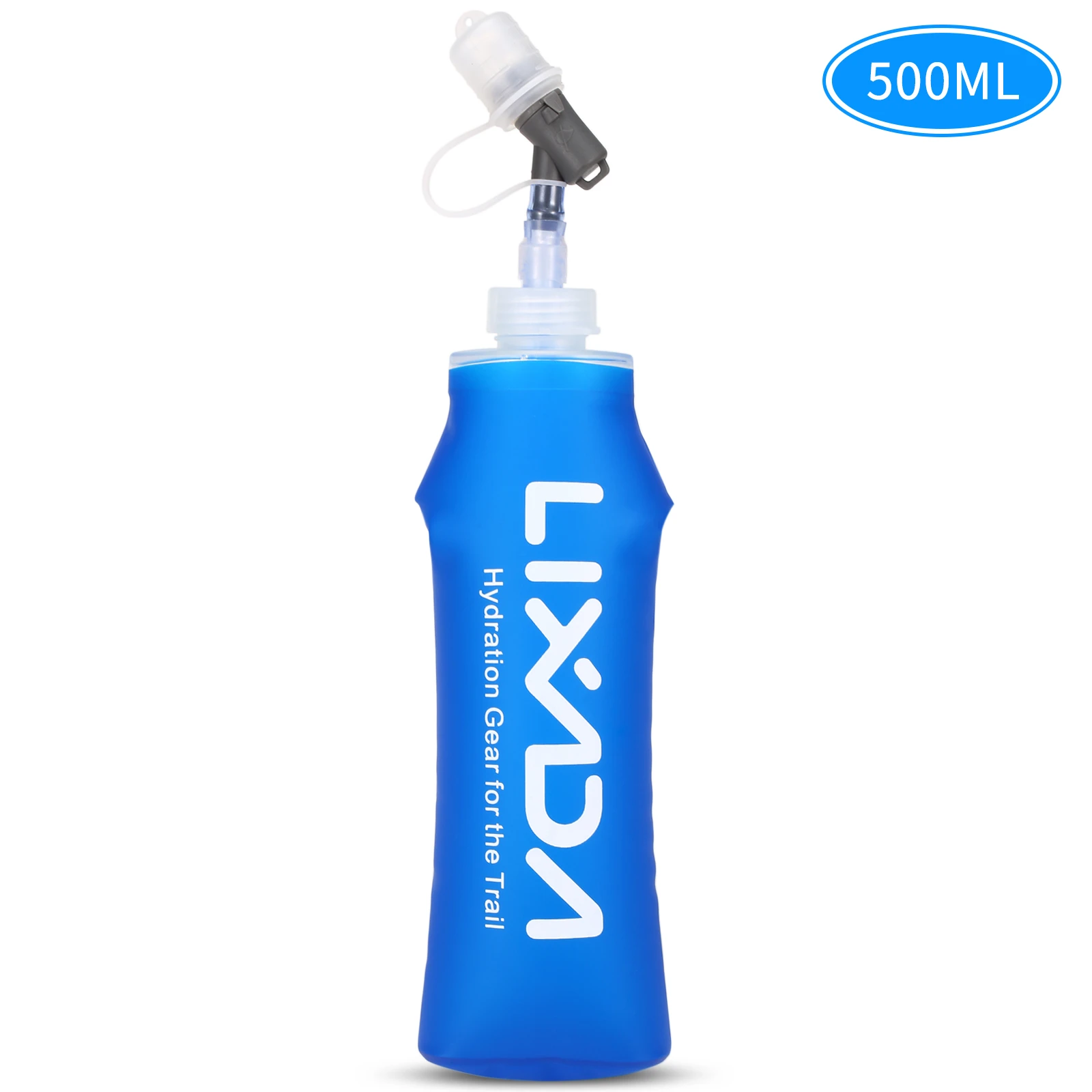 

LIXADA 500 мл Складная мягкая бутылка для воды с соломой BPA бесплатная мягкая бутылка гидратации для альпинизма Велоспорт Пешие прогулки Кемпинг бег
