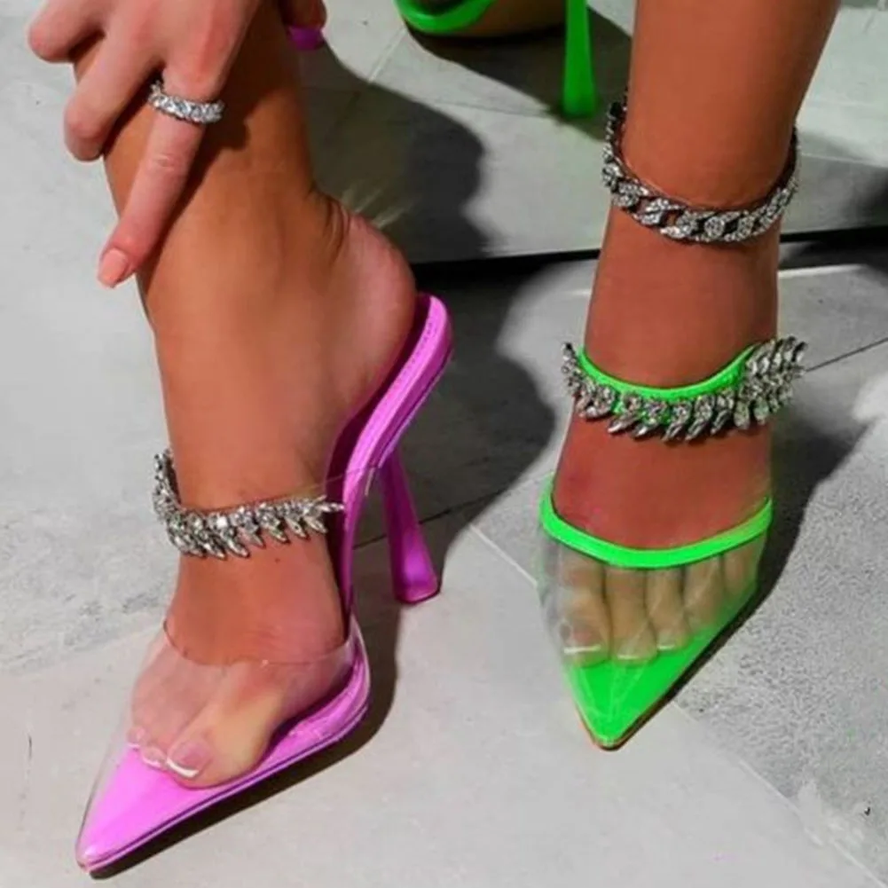 Lapolaka Female Mules Heels Strange Style Pointed Toe Crystal Summer Bling Elegant Sexy Party Sexy Club Woman Mules Shoes
Lapolaka Female Mules Heels Strange Style Pointed Toe Crystal Summer Bling Elegant Sexy Party Sexy Club Woman Mules Shoes
