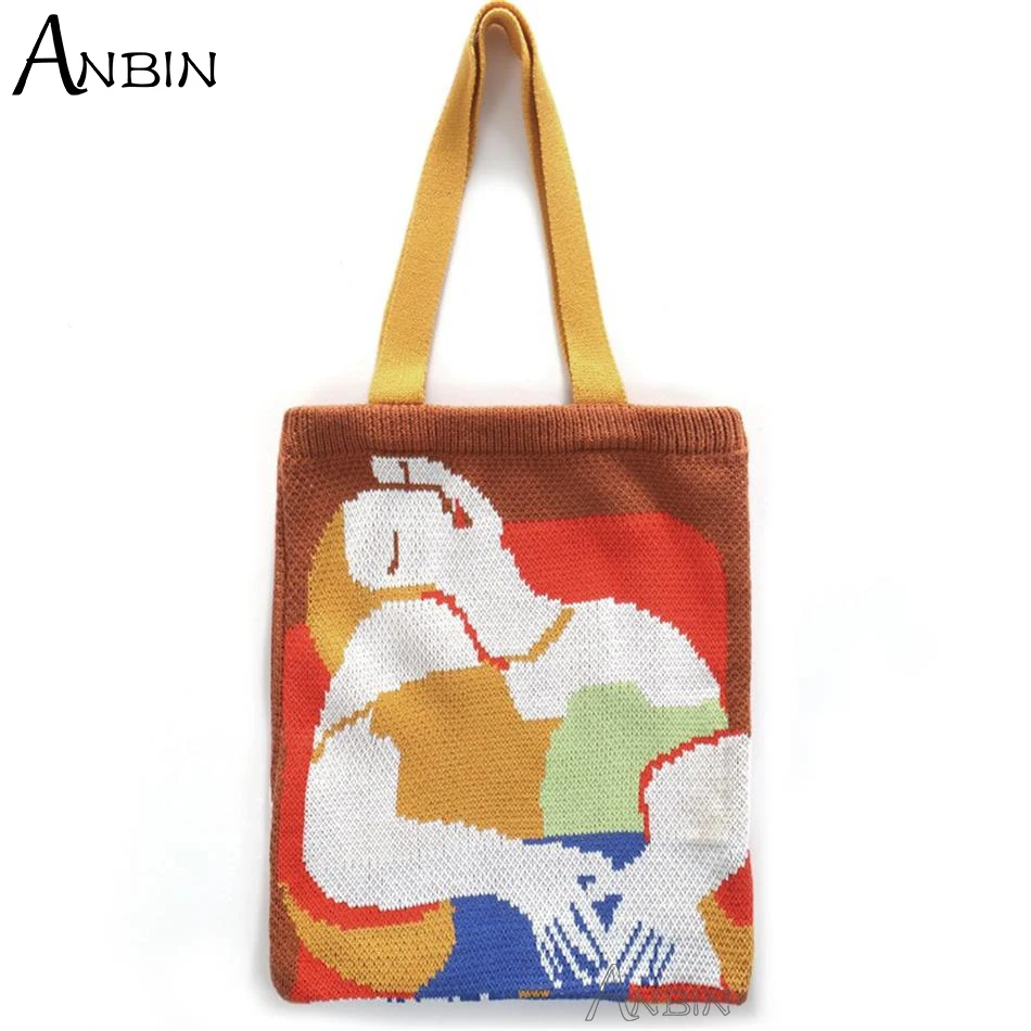 Women's Bags Handbag Fashion Ladies Casual Knitting Shoulder Tote Abstract Art Female Crochet Daily Shopper Bag Girl
Women's Bags Handbag Fashion Ladies Casual Knitting Shoulder Tote Abstract Art Female Crochet Daily Shopper Bag Girl