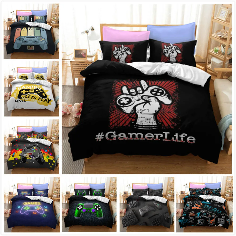Gamepad Bedding Set Queen Size Duvet Cover 3D Printed Creative Black Comforter Bed Cover Set Bedclothes Home Textile
Gamepad Bedding Set Queen Size Duvet Cover 3D Printed Creative Black Comforter Bed Cover Set Bedclothes Home Textile