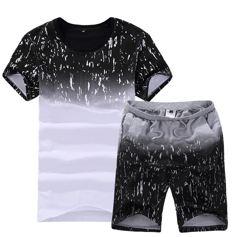 Summer Men's Print Tracksuit Casual Short Sets Men Cotton Sports Suit T-Shirt+Shorts 2 Piece Sets Brand Sportswear 2021 Outfits
Summer Men's Print Tracksuit Casual Short Sets Men Cotton Sports Suit T-Shirt+Shorts 2 Piece Sets Brand Sportswear 2021 Outfits
