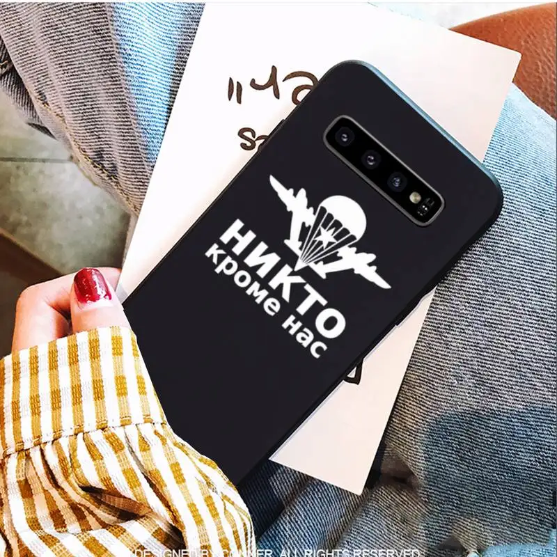 Russia Airborne Black Soft Phone Cases For Samsung S9 10 20 Plus Note 9 10 10plus 20 Ultra A20 21s J7 Plus 8
Russia Airborne Black Soft Phone Cases For Samsung S9 10 20 Plus Note 9 10 10plus 20 Ultra A20 21s J7 Plus 8